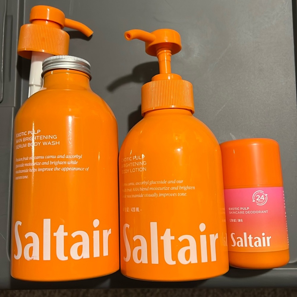 Used once! Saltair body wash, body lotion, skincare deodorant